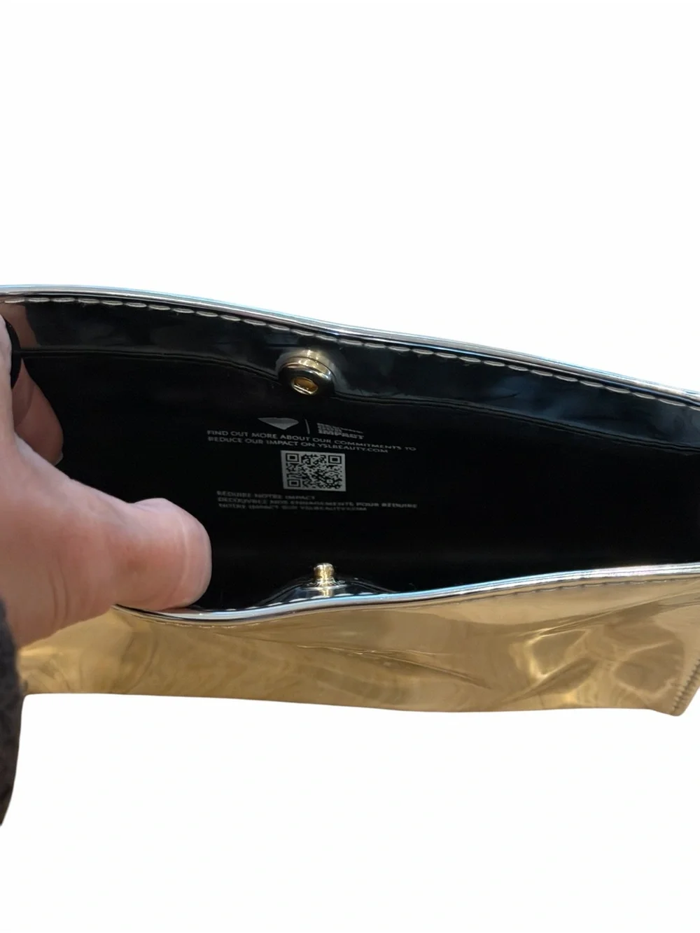 NWT Yves Saint Laurent Fragrance set with metallic clutch libre and Y